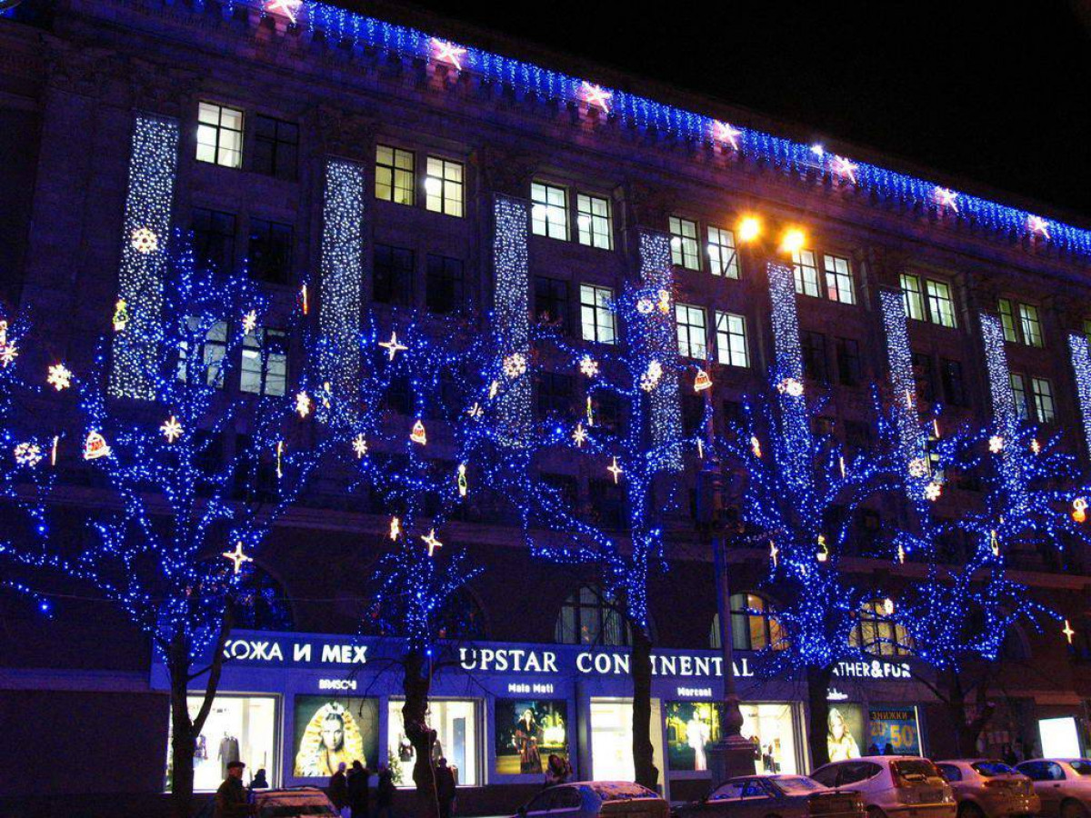 Новогоднее освещение в Узбекистане