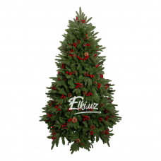 Новогодняя елка "Лесная сказка", с шишками и ягодами, 240 см.